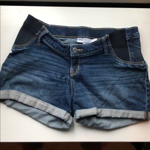 Maternity jean shorts
